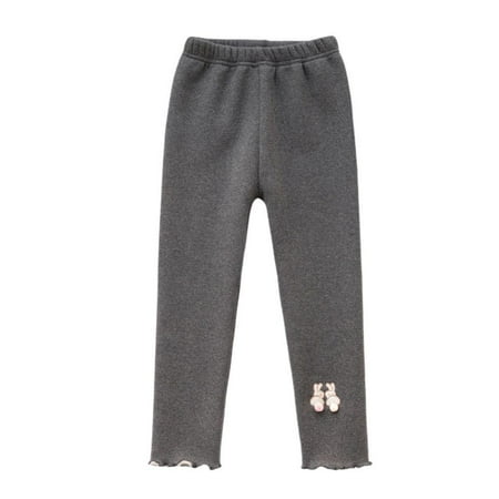 

Leonard 2-8t Baby Girls Leggings Kids Fleece Lined Leggings Thicken Leggings Bottom Pants Thermal Tights Pink/ Dark Grey/ Black/ Grey Pants for Girls 2-8 Years Old