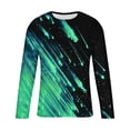 thumbnail image 4 of Big and Tall T Shirts for Men S-4X Plus Size Long Sleeve Round Neck Tees Tops Trendy Shooting-Star Printed Loose Casual Pullover Comfort Tshirts Shirt, 4 of 5