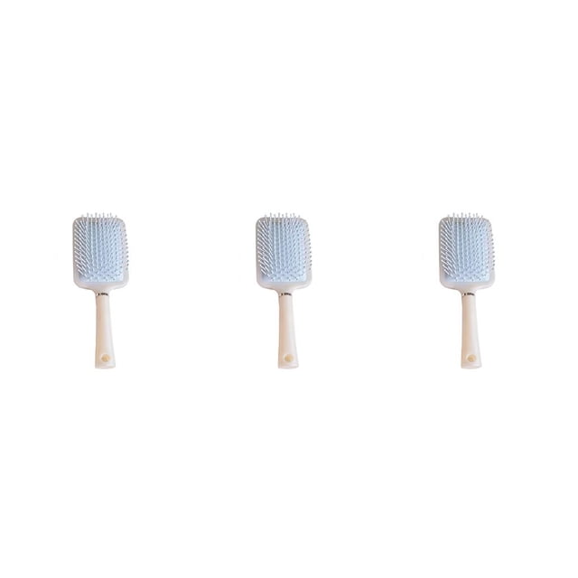 Seitruly Cepillo de pelo Peine portátil Antiestático Peluquería Peines multifuncionales Navidad Peluquería Accesorios Crema azul Type1 NO1