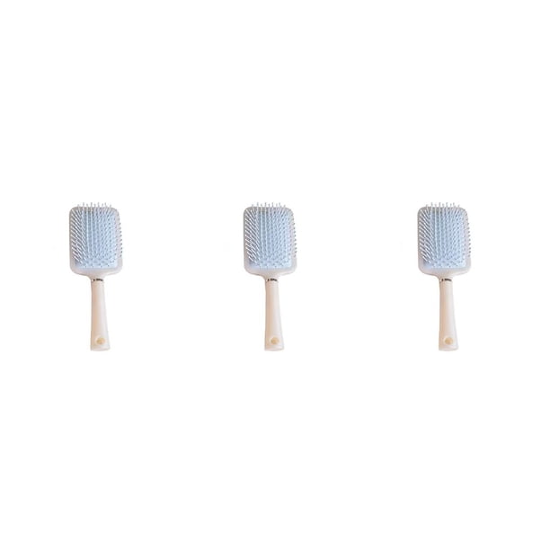 Vogacara Cepillo de pelo Peine portátil Antiestático Peluquería Peines multifuncionales Navidad Peluquería Accesorios Crema azul Type1 NO1