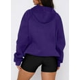 thumbnail image 4 of KISSMODA Women Half Zipper Pullover Sweatshirt Long Sleeve Hoodies Kangaroo Pocket Fleece Basic Sweater, 4 of 4