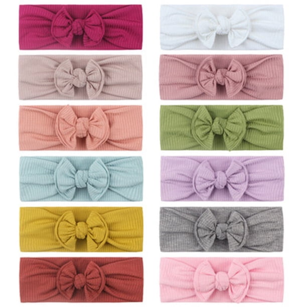 Fashion Baby Nylon Bow Headband Newborn Bowknot Round Ball Headwrap Flower Turban Girls Kids Hair Bands Gift9 He Qiyong unisex