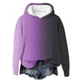 thumbnail image 5 of Ashirexll Hoodies for Women, Oversized Hoodies for Women, Ladies Gradient Color Hooded Sweatshirts Long Sleeve Pockets Loose Hoodies, 5 of 5