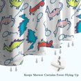 thumbnail image 6 of Colorful Cartoon Dinosaurs Balloons Pattern Shower Curtain 36"x72" ,Bathroom Decorative Shower Curtains Set with 12 Hooks,Modern Waterproof Washable Shower Curtain, 6 of 6