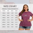 thumbnail image 2 of LANREMON Women Shirts Summer Plus Size Short Sleeve Tops Casual Loose Oversize T-shirts Side Split Redwine Tunic Top for Women Size 24 Plus, 2 of 5