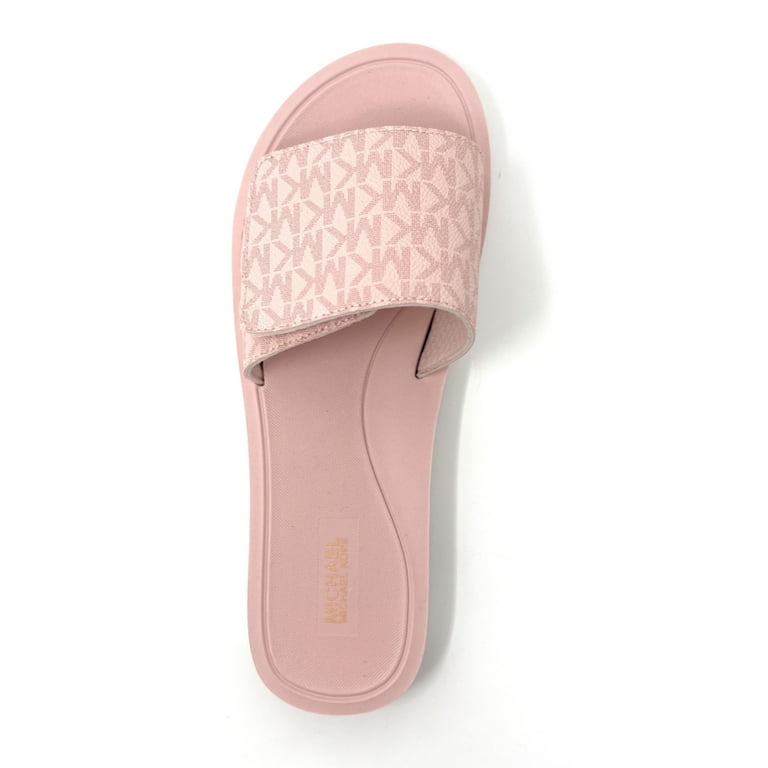 Michael Kors Women's Cushioned Slide Sandals, Open Toe Pink, 10