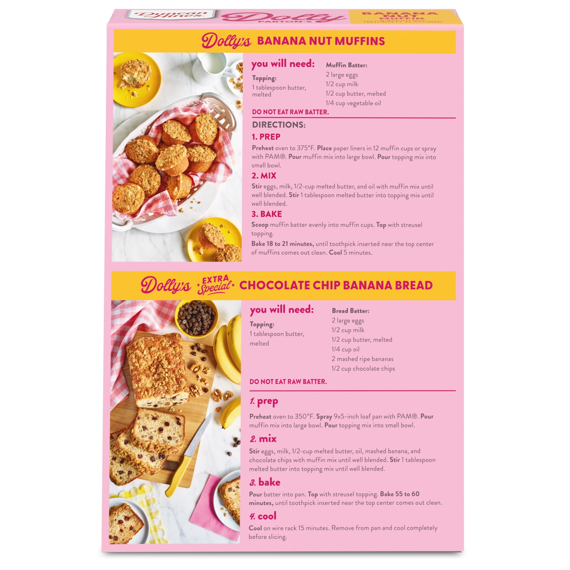 Duncan Hines Dolly Parton's Banana Nut Flavored Muffin & Bread Mix, 19.05 oz.