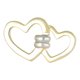 thumbnail image 1 of Arete Con Figura De Corazones Entrelazados 10k 1.70 Gr, 1 of 3