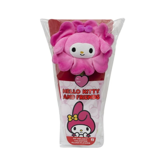 Hello Kitty® and Friends 14-inch Plush Flower - My Melody™ Ombre Pink with Bendable Stems