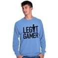 thumbnail image 5 of Legit Gamer Video Games Nerdy Geeky Men's Long Sleeve Tee T Shirt Brisco Brands L, 5 of 6