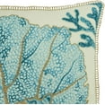 thumbnail image 2 of Fennco Styles Sea Fan Coral Cotton Decorative Throw Pillow Cover 20" W x 20" L – Aqua Nautical Sea Creatures Cushion Case for Couch, Sofa, Bedroom, Office and Living Room Décor, 2 of 4