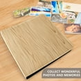 thumbnail image 5 of Leather Cover Photo Album 80 Pockets 4x6 Photos Bookshelf Picture Album Hand Drawn Wooden Grain, 5 of 9