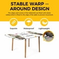 thumbnail image 4 of Groundhog Table Cloths for 3 Foot Rectangle Tables, Spring Floral Butterfly Botanical Patio Waterproof Elastic Fitted Tablecloths, Washable Rectangular Table Cover for Camping, 4 of 8