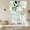 White, variant on Brown Green Leaves Balloon Curtains for Bedroom/Front Door/Bathroom, Summer Botanical Farmhouse Watercolor Leaf Tie Up Curtains 63 Inch Length Kitchen Curtains Shades for Windows 46"x63"