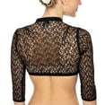 thumbnail image 6 of TAIAOJING Women Lace Crop Top 1PC Underwire Lingerie Lace Vest Elegant Blouse Black Blouse Lace Blouse For Oktoberfest Lingerie, 6 of 7