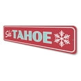 thumbnail image 4 of Tahoe Skiing Novelty Sign, Metal Wall Decor - 4x18 inches, 4 of 4