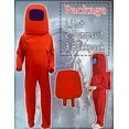 thumbnail image 2 of Disfraz astronauta niños Noucher, traje espacial, mono rojo, mochila Halloween, disfraces cosplay niños y niñas 3-10 años (Talla L (7-8), rojo), 2 of 3
