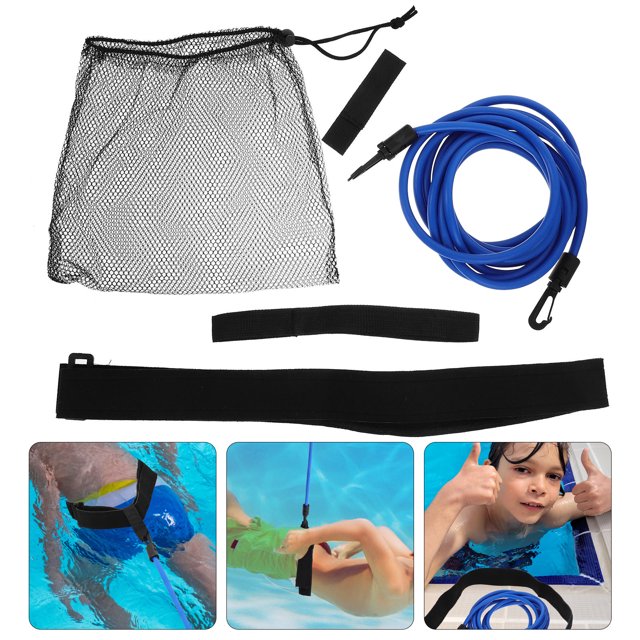 UPGRATOR Swim Training Tether 1 Set Adjustable Tether For Athletes Open Water Swimming 157.20X0.35X0.35In