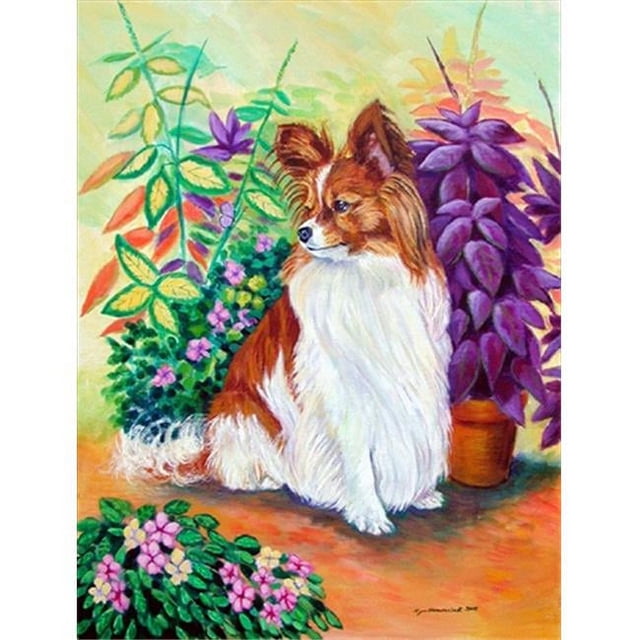 Carolines Treasures 7274GF 11 x 15 In. Papillon Flag- Garden Size