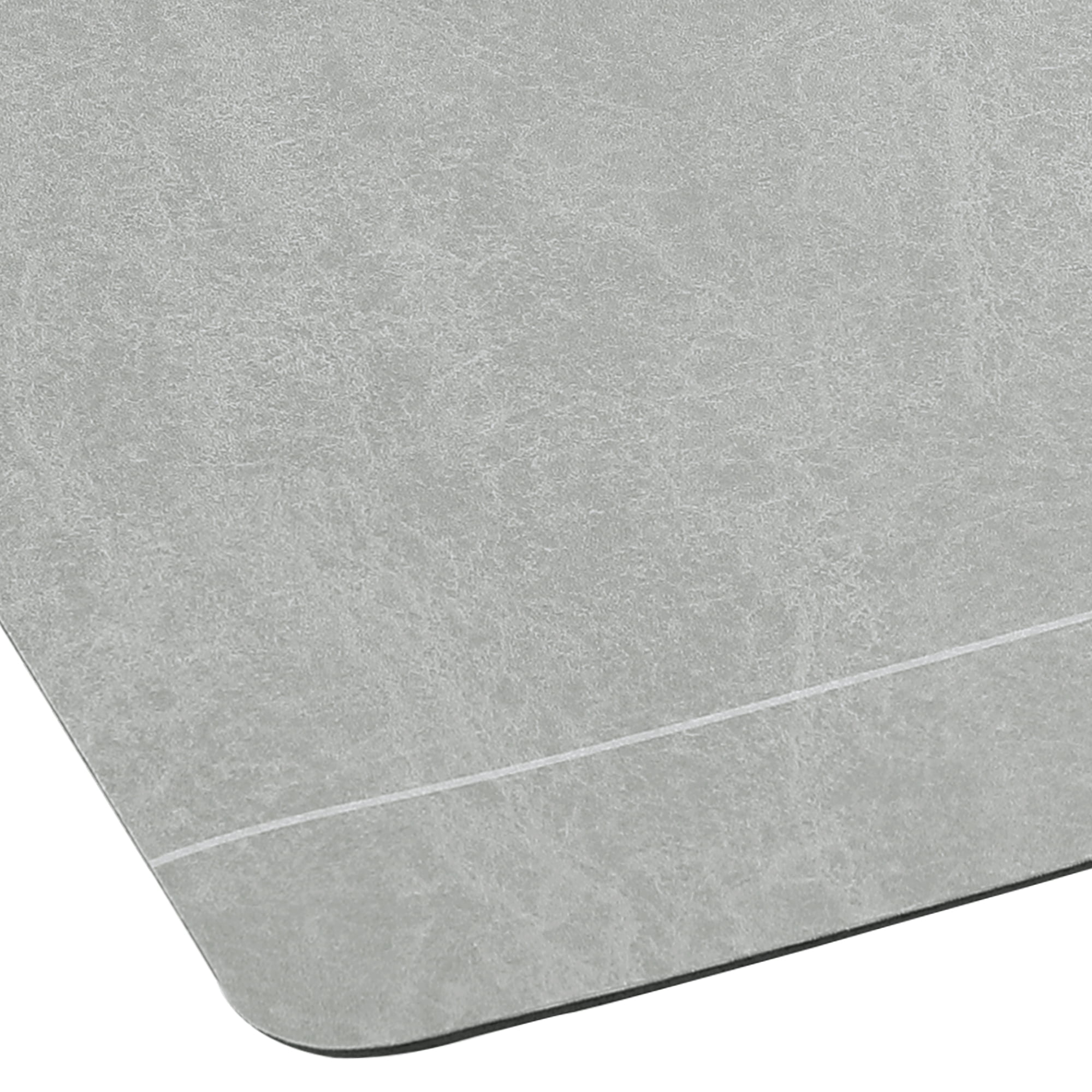 Unique Bargains Absorbent Bath Mat Non-Slip Floor Rug for Bathroom Kitchen Shower Sink Grey Welcome-1 16"x24"