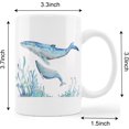 thumbnail image 4 of Watercolor Shark Mug Cup,Sea Life Sharks Couple Ceramic Mug-11oz Coffee Milk Tea Mug Cup,Shark Lovers Gifts,Boys Men Students Kids Coworkers Gifts, 4 of 4