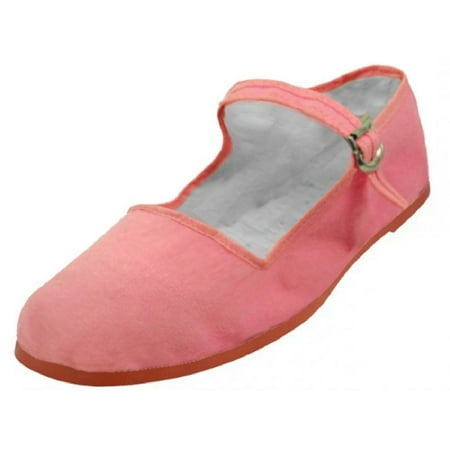 

Shoes8teen Womens Cotton China Doll Mary Jane Shoes Ballerina Ballet Flats 114 pink 8.5