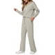 thumbnail image 1 of Conjuntos de Dos Piezas para Mujer, Moda de Otoño 2025, Pantalones Anchos, Conjunto de Estar por Casa, para Viajes y Vacaciones. Caqui M, 1 of 9