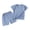01-Blue, variant on Lovskoo 2024 Girls Boys Clothing Sets 2 Piece Sleeveless Crewneck T Shirt Shorts Sets Toddler Baby Outfits Kids Size 1-15 Years Blue