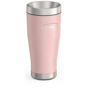 Thermos ICON Series Insulated Tumbler, 16oz, Hot 6 Hrs/Cold 12 Hrs, Dura-Seal Lid, Pink
