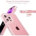 thumbnail image 4 of Designed for iPhone 14 Pro Max 6.7 inch,Sparkly Cute Clear Case for Women Girls,Glitter Bling Flexible Soft TPU Silicone Bumper Protective Cover for iPhone 14 Pro Max,Pink, 4 of 10