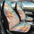 thumbnail image 2 of Binienty Beach Starfish Car Seat Cover Set Washable Breathable Automotive Vehicle Seat Cover 2pcs, Universal Auto Front Seats Protector Fits for Car,SUV Sedan,Truck Easy to Install, 2 of 8