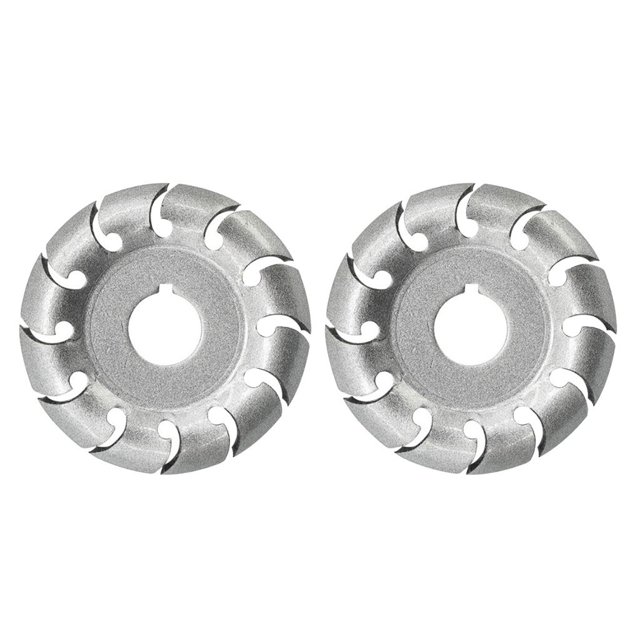 Paquete de 2 sierras de cadena de acero 12T de disco amoladora angular de 65 mm para herramientas de corte de talla de Macarena Disco angular de talla de madera