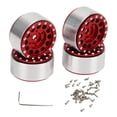 thumbnail image 2 of RC Jantes Moyeu, Résistant à l'Usure 4pcs Pièce de Rechange Stable RC Moyeux de Roue de Beadlock pour Voitures 1/18 RC Rouge, Bleu, Noir, 2 of 8