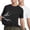 Black+White, variant on Mens Basic Sun Shirt Short Sleeve Rash Guard Shirt Quick Dry UPF 50+ Sun Protection Swim Shirt