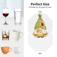thumbnail image 6 of Lsque Sunflower Gnomes Pattern 4" Drink Coasters Set of 4, PVC Leather Absorbent Coasters, Table Coaster Set Decorative Coffee Cup Coasters Housewarming Gift -Octagon, 6 of 6