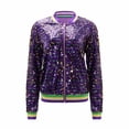 thumbnail image 5 of HAPIMO Suit Jacket for Women Casual Comfy Long Sleeve Womens Sequin Open Front Slim Outwear Stand Collar Blazer Jacket Girls Fall Fashion Tops, 5 of 6