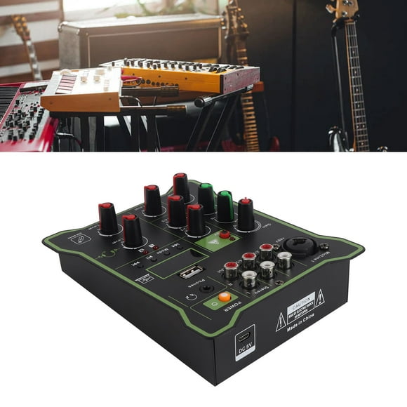5 Channel Audio Mixer, USB Interface Quick Response Mini Audio Mixer for Mobile Phones for Computers