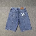 thumbnail image 1 of Corteiz Alcatraz jeans estrella chaqueta bordada high street retro pantalones cortos desgastados pantalones cinco cuartos de moda, 1 of 5