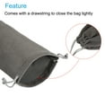 thumbnail image 3 of Uxcell 17x8cm Microfiber Pouch, 3Pcs Soft Storage Drawstring Gift Bag, Gray, 3 of 5