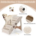 thumbnail image 6 of Gymax Folding Plastic Pet Stairs 4 Step Ladder for Small Dog & Cats Beige, 6 of 10