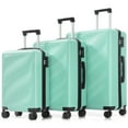 thumbnail image 6 of Euroco Luggage Set 3 Piece, ABS Hardside Suitcase with Spinner Wheels,TSA Lock and 2 Side Hooks,Lightweight Durable Travel Suitcase Set(20"/24"/28"),Green, 6 of 7