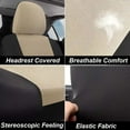 thumbnail image 5 of 4PCS Universal Front Car Seat Covers Protector Cushion Replacement Front Seat Only, Black+Beige, 5 of 9