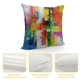 thumbnail image 4 of Orinice Colors Abstract Vibrant Graphic Decorative Throw Pillow Cover for Home Couch Living Room Bed Sofa Pillow Case 24x24in, 4 of 5