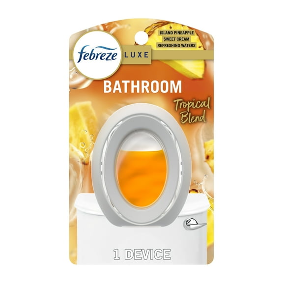 Febreze Bathroom Small Spaces Air Freshener, Odor-Fighting, Tropical Blend, 1 Count