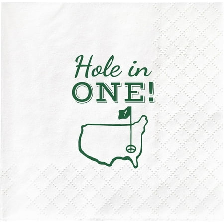 20pcs Hole in One Cocktail Napkins, One Year Old Birthday Party Supplies Gift Disposable Napkins, Golf Party Decorations Favors, Hole in One Birthday Decorations (5 x 5 In) 5"x5"