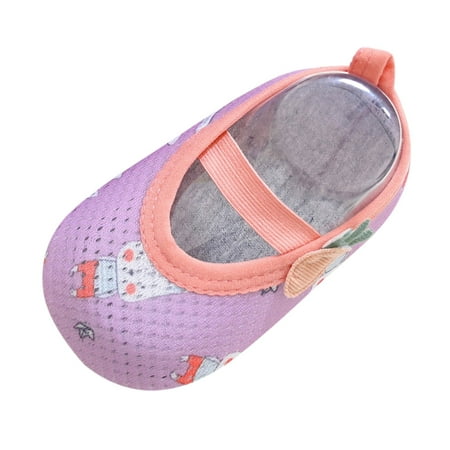 Baby Shoes Girl Formal Cartoon Swim Water Shoes Barefoot Aqua Socks Non- Shoes Toddler Girl Sneakers Size One Size
