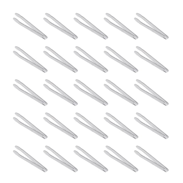 Shisuyan 50pcs Plastic Eyelash Extension Tweezers False Eyelashes Applicator(Transparent)