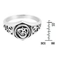 thumbnail image 4 of Spiritual Om or Aum Symbol with Filigree Accents .925 Sterling Silver Ring-7, 4 of 5