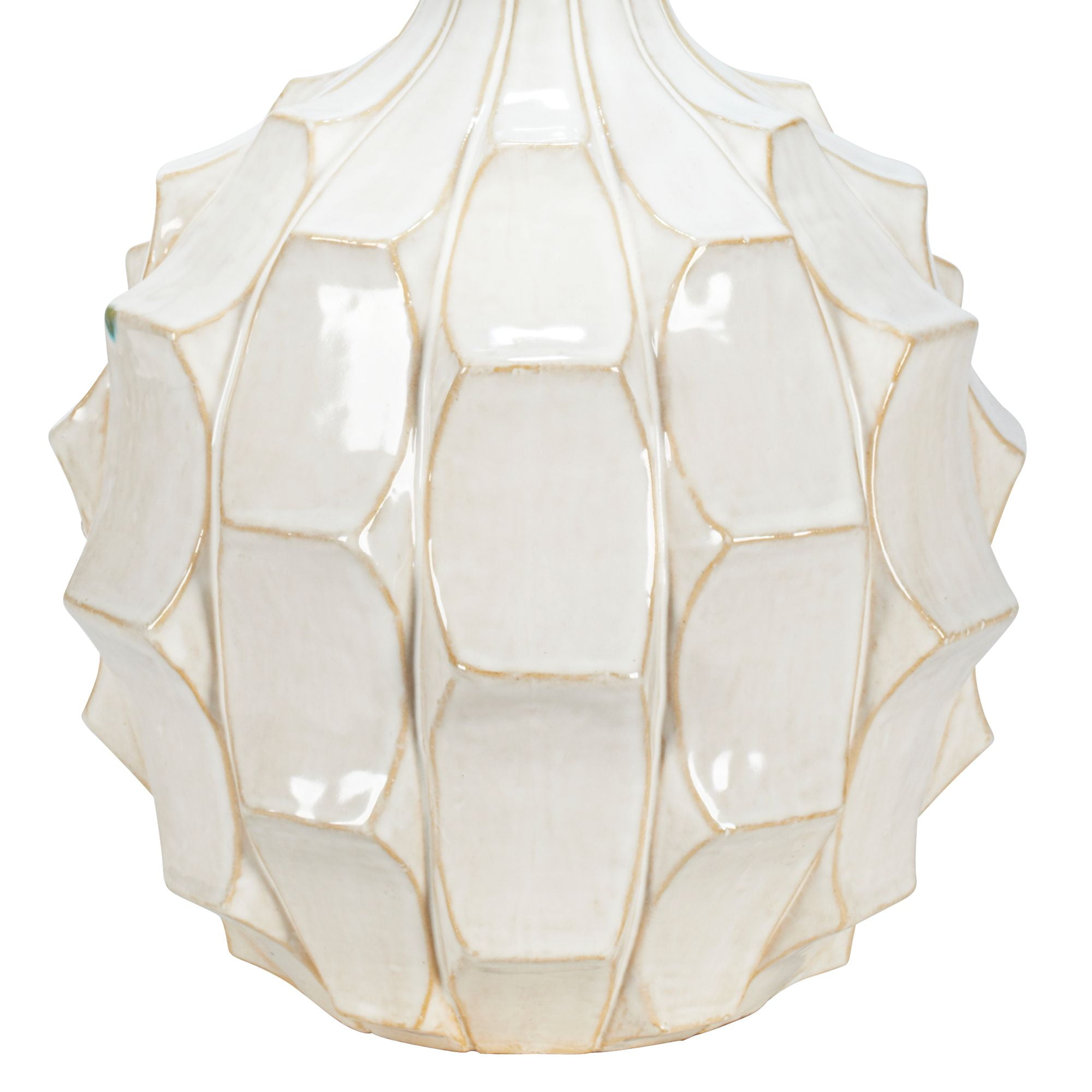 Possini Euro Design Cosgrove Modern Mid Century Table Lamps 26 1/2" High Set of 2 White Glazed Ceramic Light Brown Linen Drum Shade for Living Room