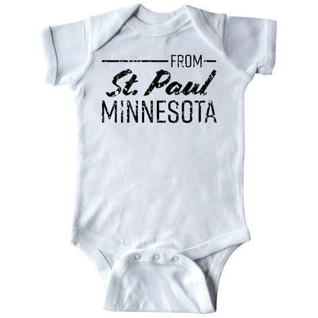 

Inktastic From St. Paul Minnesota in Black Distressed Text Gift Baby Boy or Baby Girl Bodysuit